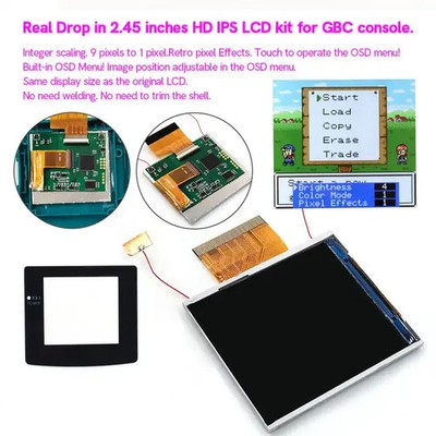 GameBoy Color: Drop In 2.45 Inch OSD Display Kit (By Hispeedido)
