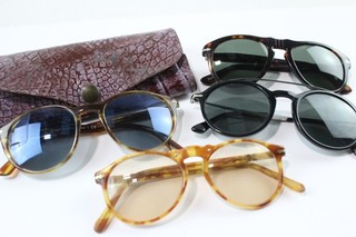 Persol Designer Sunglasses Inc Cased Faux Tortoise