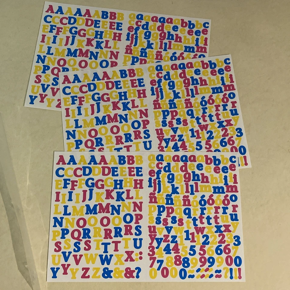 Creative Memories Bright Mini ABC/123 Stickers - 3 Sheets - Image 2 of 2