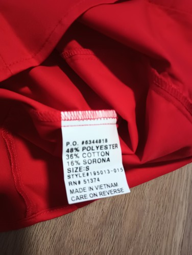 DOC & AMELIA by CINTAS rot Stretch Baumwolle Top Shirt Arbeitskleidung Büro Karriere S - Bild 14 von 14