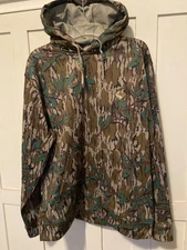 Mens Drake Ol'Tom Performance Hoodie Med Greenleaf Hunting Camo NICE! WARM
