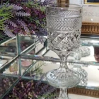 1 Vintage Anchor Hocking Brand Wexford Pattern Clear Claret Wine Glass 5 3/8”