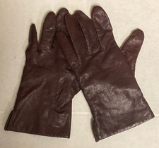 Fownes Vintage Genuine Leather Brown Driving Gloves Women  s Size S