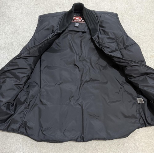 Roper Range Gear Vest Mens L Black Quilted Down Puffer Western Zip Rib Collar - Picture 7 of 13