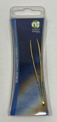 Gold Niegeloh in Solingen German Stainless Steel Slant Tip Tweezers #1335 NEW