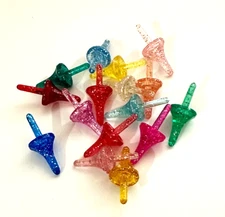 SMALL ASTRO ROCKET Lights 8 VINTAGE MINXIE Glitter Bulbs Ceramic Christmas Tree