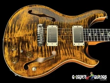 2024 PAUL REED SMITH PRS HOLLOWBODY II FLAME TOP & BACK w PIEZO ~ YELLOW TIGER