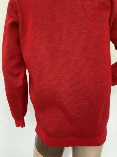 Vintage 1987 Rare Walt Disney Mickey Mouse Red Knit Jumper Sweater MEDIUM VGC - Picture 12 of 14