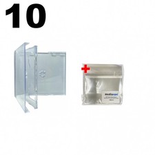 10 STANDARD Clear Triple 3 Disc CD Jewel Case & 100 OPP Plastic Wrap Bag