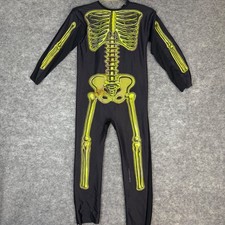 Rubie  s Kids Large Black Neon Yellow Skeleton Jumpsuit Costume Halloween Scary