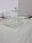 Vintage Pyrex 024 2 Qt Covered Casserole Dish Clear Glass w Lid Baking Dish