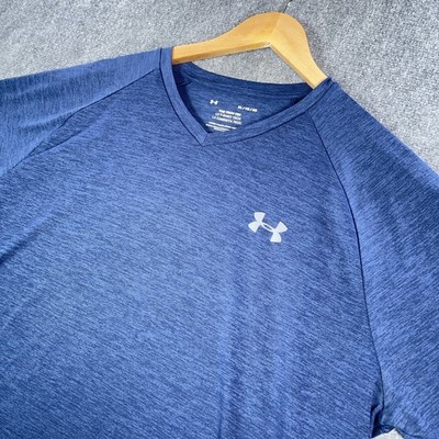Under Armour Shirt Mens XL Blue Tech Short Sleeve Performance Loose