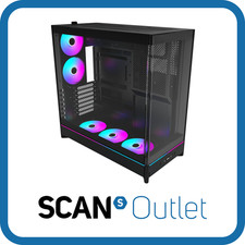 Montech HS02 PRO Black Reversible Mid Tower PC Dual Chamber TG Case inc 5x ARGB