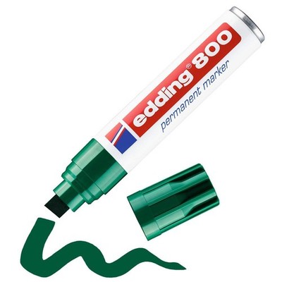 edding 800 permanent marker - green - 1 pen - chisel tip 4-12 mm - for bold mark