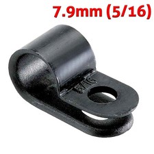 P clips nylon Black or White Plastic Clamp Hose Cable Holder Mounting P Clips