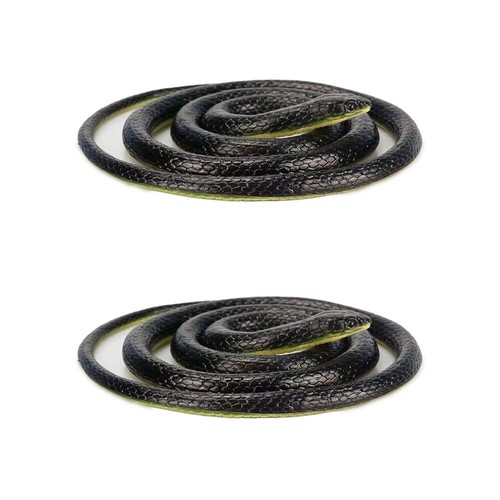 US 2 Stck. Gefälschte Realistische Schlange Lebensecht Echt Gruselig Gummi Spielzeug Streich Party Witz - Bild 2 von 15