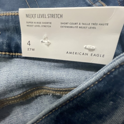 American Eagle Super Hi-Rise Shortie Denim Shorts Size 4/27w - Picture 9 of 9