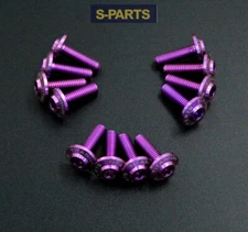 12PCS Front Brake Disc Mount Bolt Screw For 97-98 Honda CBR1100XX Purple