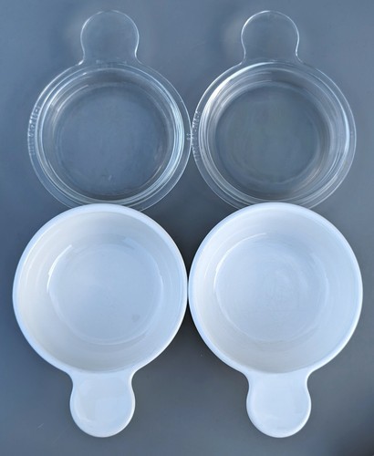 Set of 2 Corning Ware Grab-it P-150-B with Pyrex Glass Lids P-150-C White - Picture 5 of 8