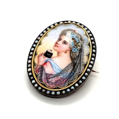 Superb Victorian Brooch and Pendant with Natural Seed Pearls and Diamonds - Picture 2 of 12