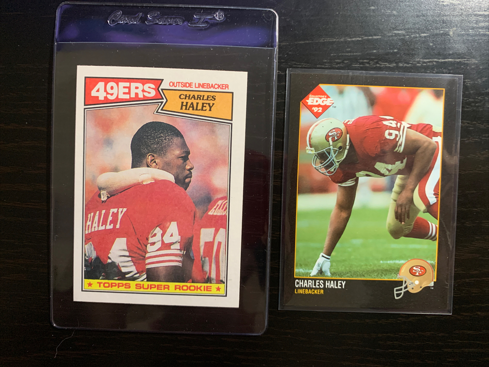 5 Super Bowls 1987 Topps Charles Haley #125 Rookie 1992 Collectors Edge Serial #