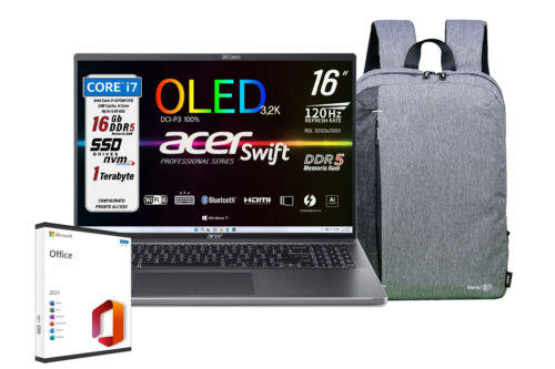 Notebook Acer Core i7-13700H 14 Core DDR5 16 GB 1 TB 16" 3.2K Finger Retro Win11 - Foto 17 di 18