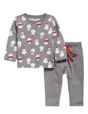 Old Navy Baby Boy Clothes 3-6 Months Pants Shirt 2 PC Set Cute Snowman Outfit