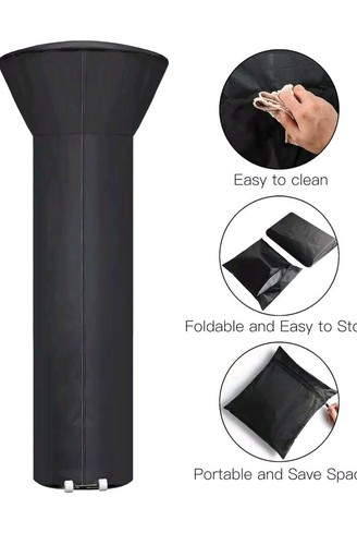 New Nip black Heater Cover Heavy Duty Waterproof  Zipper Standup Heater Cover - Picture 3 of 4