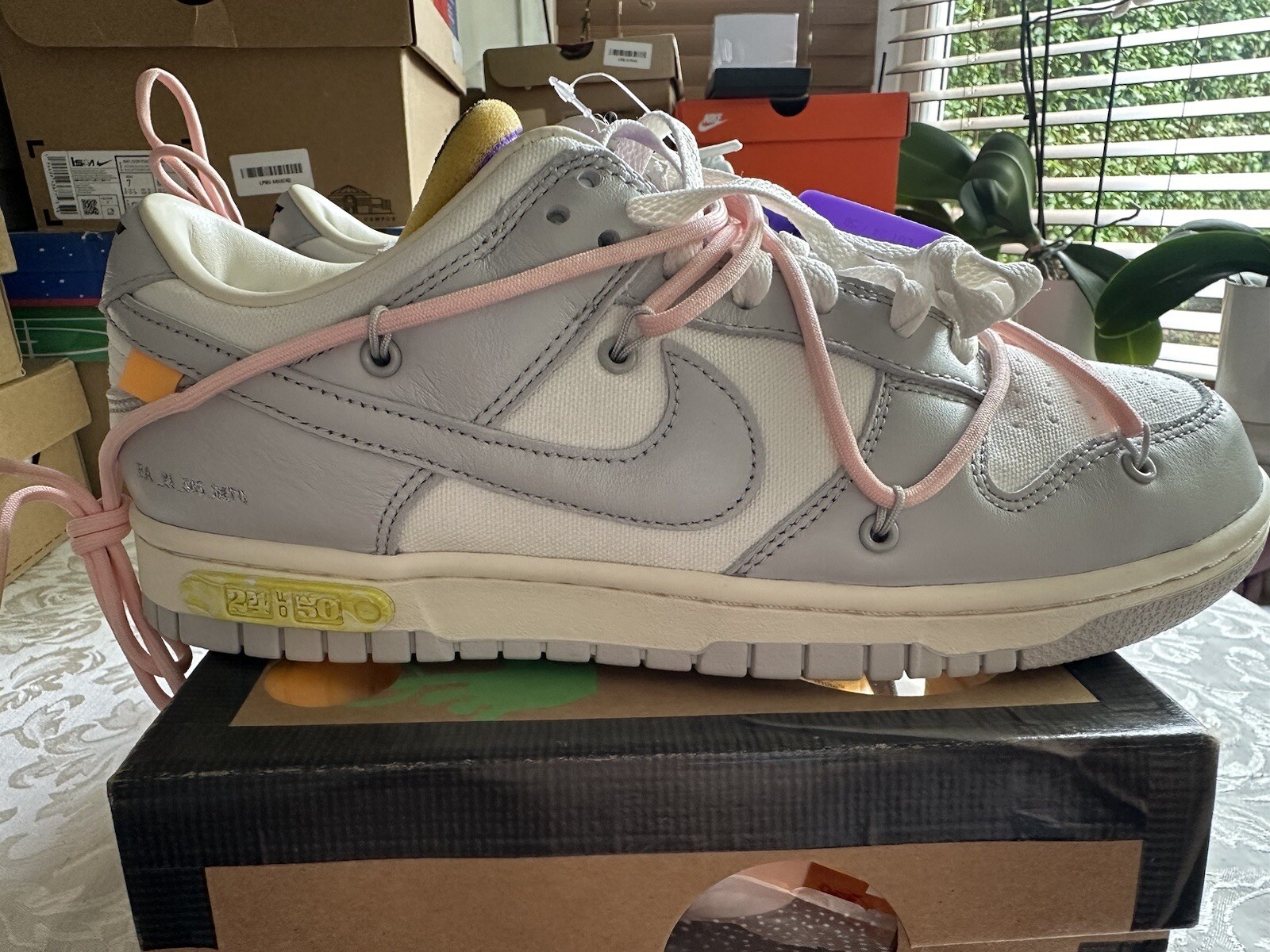 OFF WHITE X NIKE Taglia 7 5 Nike Off White x Dunk Low Lotto 24 di 50