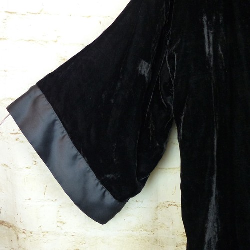 Chaqueta Sam Edelman Para Mujer S Negra Terciopelo Fumar Envoltura Trasera Encaje Boho Hippie - Imagen 4 de 12