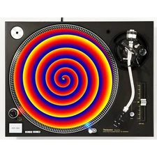 DJ Spinning Spiral #1 Slipmat Turntable 12" LP Record Player Audiophile