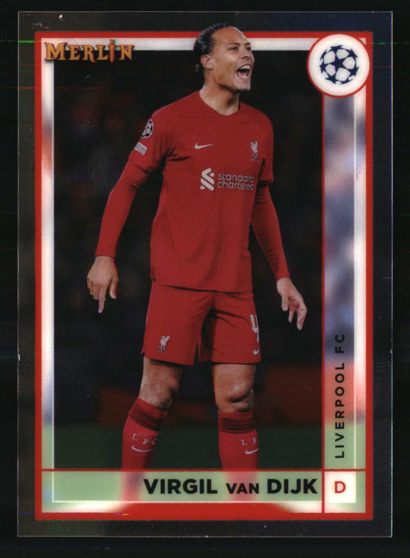Virgil van Dijk 2022-23 Merlin Chrome UEFA Club Competitions #89 SOCCER Card