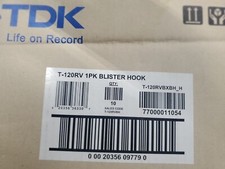 TDK T-120RV VHS Tapes.Box Of 10 factory sealed.Made in korea.