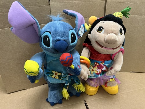 2 Disney Lilo & Stitch Hula Dancing Sing Music Animated Doll Plush RARE WORKS - Picture 5 of 9