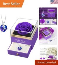 Long-Lasting Preserved Purple Rose Gift Box - Perfect for Every Occasion