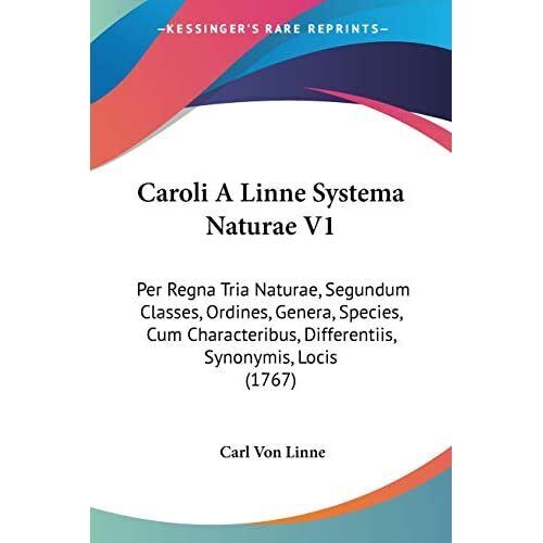 Caroli A Linne Systema Naturae V1: Per Regna Tria Natur - Taschenbuch NEU N. M. Pe - Carl Von Linne