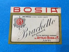 KINGDOM OF ITALY LABEL ATTILIO BOSIA & SONS SPARKLING WINE BRACKET RODS.