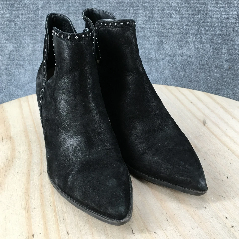 Sole Society Botas Mujer 8 M Dalphine Botines Cuero Negro Tacones Tachonados Foto 3 de 4