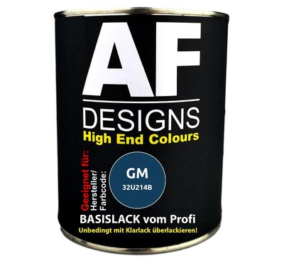 250ML Autolack für GeneralMotors 32U214B Scuba Blue Metallic Basislack spritzfer