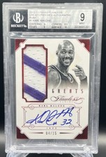 2012-13 Flawless Karl Malone Greats Autograph Patch Auto #/15 BGS 9 Mint POP 1