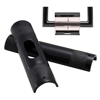 Riser Adapter handlebar shim changing mounting diameter from 1 to 1.25 in Black