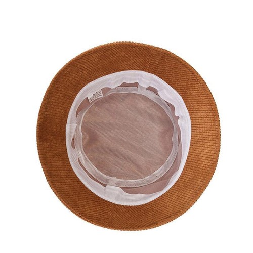 Unisex Winter Warm Corduroy Velvet Bucket Hat Ribbed Solid Color Fisherman Cap - Picture 9 of 16