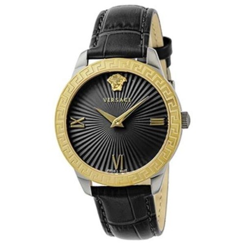 Versace Greca Signature VEVC00319 Black Dial Quartz Women's Watch New