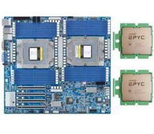 Gigabyte MZ73-LM0 rev 3.x 2x AMD EPYC 9754 QS 1.9-3.15GHz CPU combination