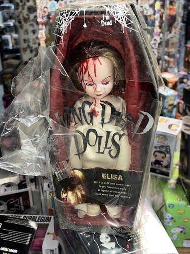 2005 Mezco Toys Living Dead Dolls - Elisa 10” Goth Doll w Coffin & Death Cert
