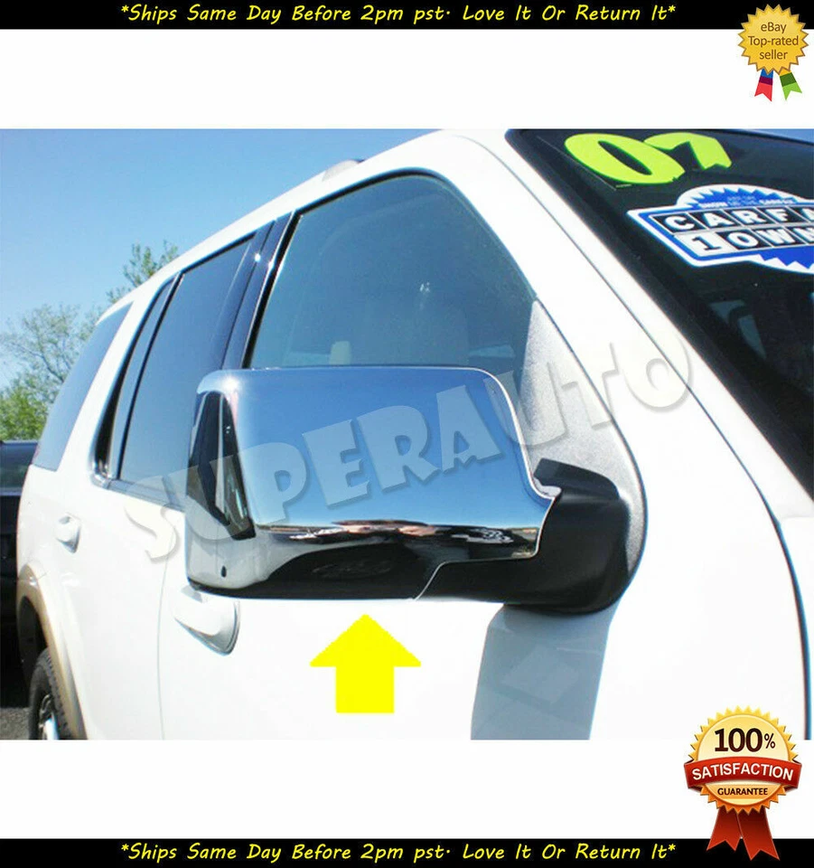 Espejo cromado para Ford Explorer 2006-2010 + Sport Trac + Mountaineer + 4 manijas de puertas Foto 2 de 4