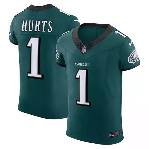 AUTENTICA maglia Jalen Hurts Philadelphia Eagles Nike Vapor ELITE verde notte - Foto 7 di 9