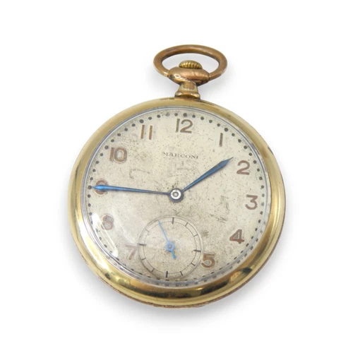 Vintage Rolex Marconi Pocket Watch 46mm Swiss Goldfilled RWC Cal 15 Jewels