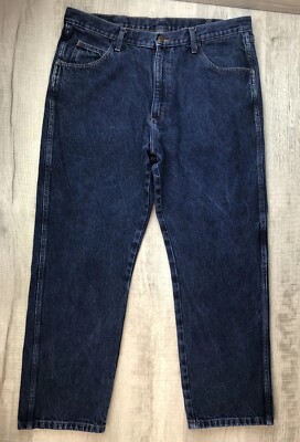 Rustler Jeans Dark Blue Cotton Denim Vintage 90s Mens Size 36x27.5