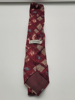 Leonardo Herren Krawatte rot Mode Elegant Style Ausgehen Freizeit Dinner